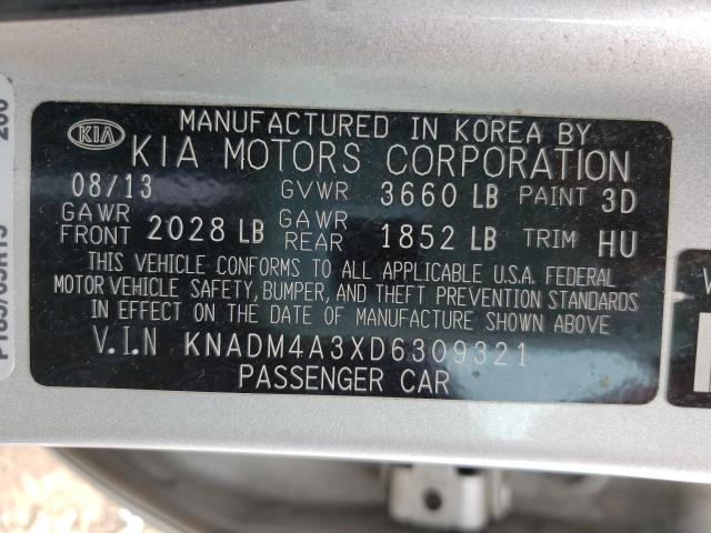 Photo 9 VIN: KNADM4A3XD6309321 - KIA RIO LX 