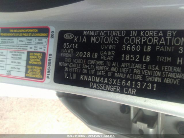 Photo 8 VIN: KNADM4A3XE6413731 - KIA RIO 