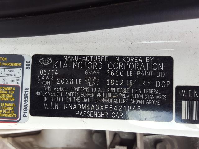 Photo 9 VIN: KNADM4A3XF6421846 - KIA RIO 