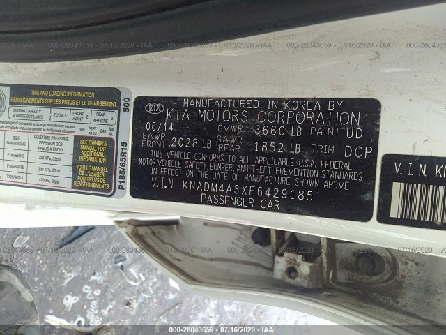 Photo 8 VIN: KNADM4A3XF6429185 - KIA RIO 