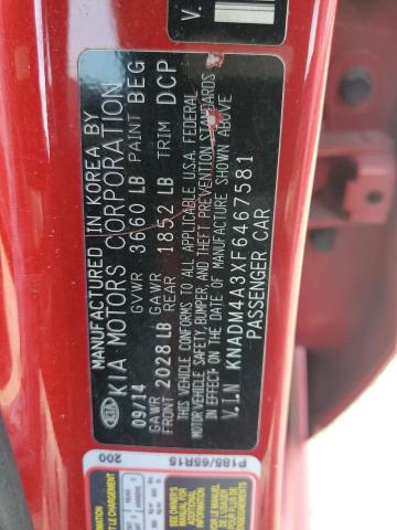 Photo 12 VIN: KNADM4A3XF6467581 - KIA RIO 