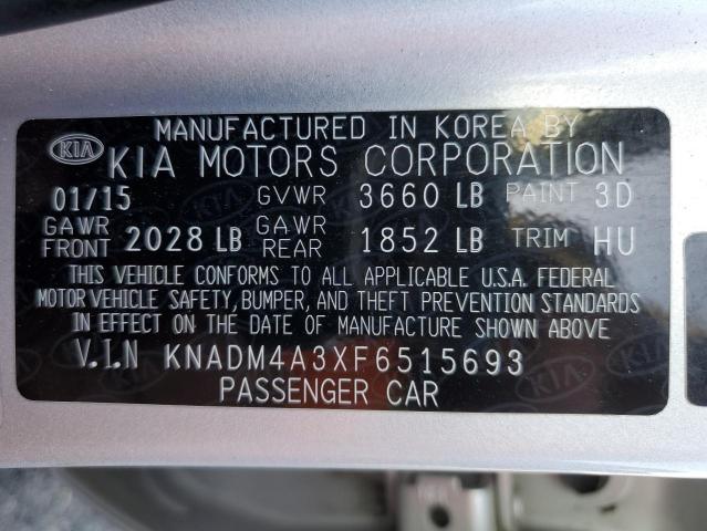 Photo 9 VIN: KNADM4A3XF6515693 - KIA RIO LX 