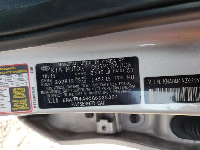 Photo 11 VIN: KNADM4A3XG6633034 - KIA RIO LX 