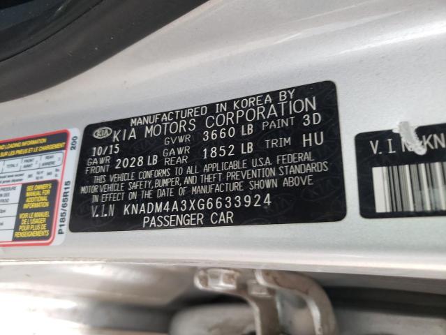 Photo 11 VIN: KNADM4A3XG6633924 - KIA RIO LX 