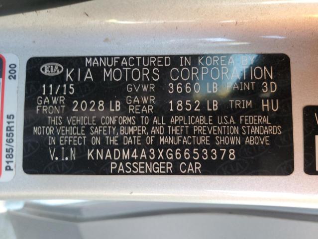 Photo 11 VIN: KNADM4A3XG6653378 - KIA RIO LX 