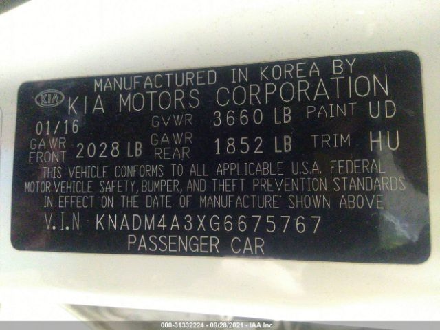 Photo 8 VIN: KNADM4A3XG6675767 - KIA RIO 