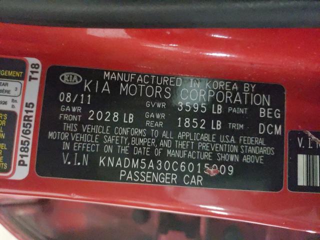 Photo 9 VIN: KNADM5A30C6015009 - KIA RIO LX 