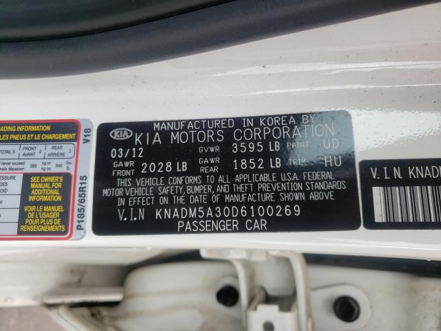 Photo 9 VIN: KNADM5A30D6100269 - KIA RIO LX 