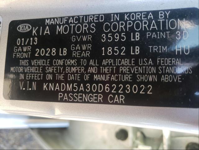 Photo 9 VIN: KNADM5A30D6223022 - KIA RIO LX 