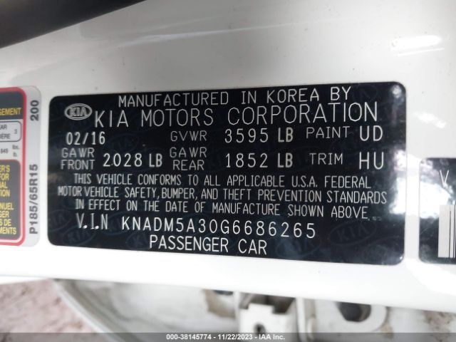 Photo 8 VIN: KNADM5A30G6686265 - KIA RIO 