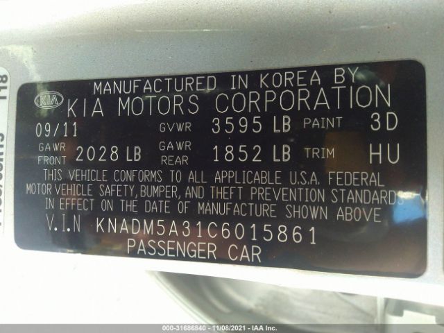 Photo 8 VIN: KNADM5A31C6015861 - KIA RIO 