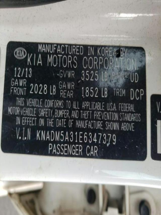 Photo 9 VIN: KNADM5A31E6347379 - KIA RIO LX 