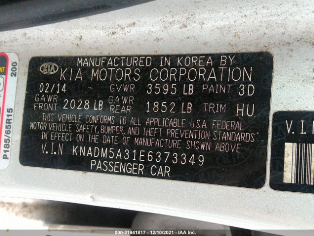 Photo 8 VIN: KNADM5A31E6373349 - KIA RIO 