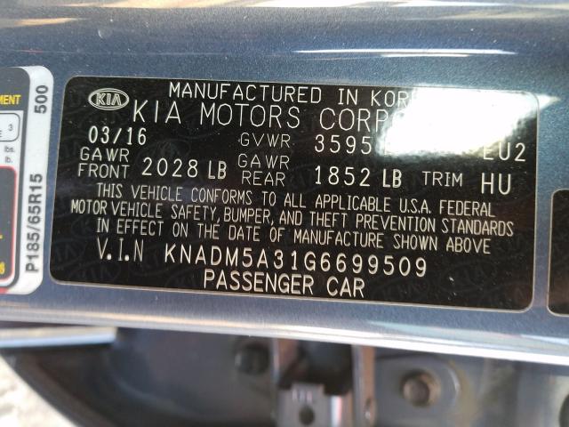 Photo 9 VIN: KNADM5A31G6699509 - KIA RIO LX 