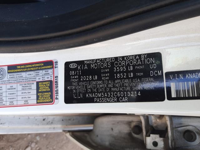 Photo 9 VIN: KNADM5A32C6013214 - KIA RIO LX 