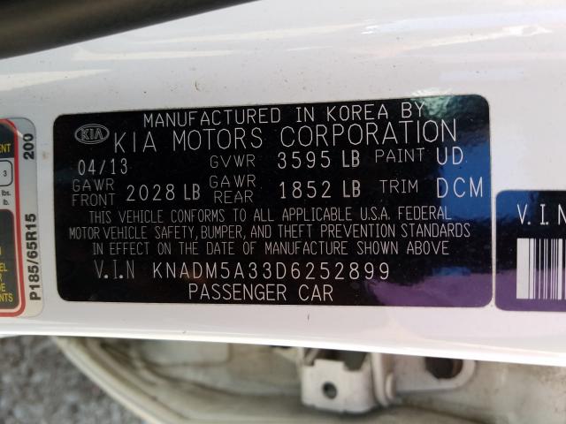 Photo 9 VIN: KNADM5A33D6252899 - KIA RIO LX 