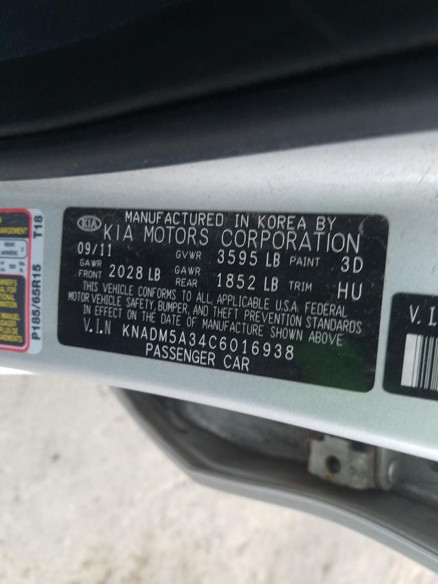 Photo 9 VIN: KNADM5A34C6016938 - KIA RIO LX 