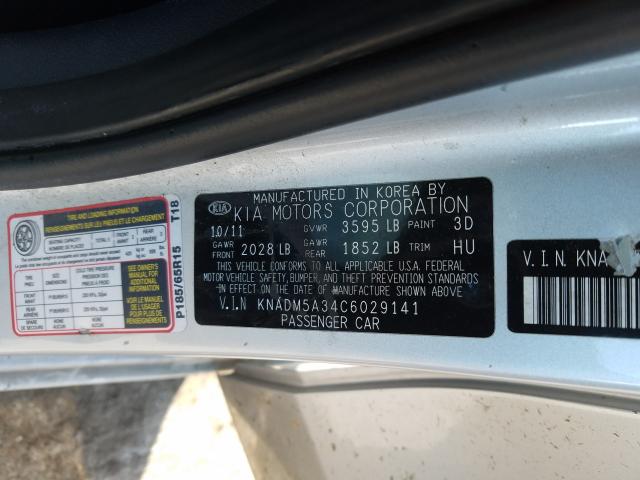 Photo 9 VIN: KNADM5A34C6029141 - KIA RIO LX 