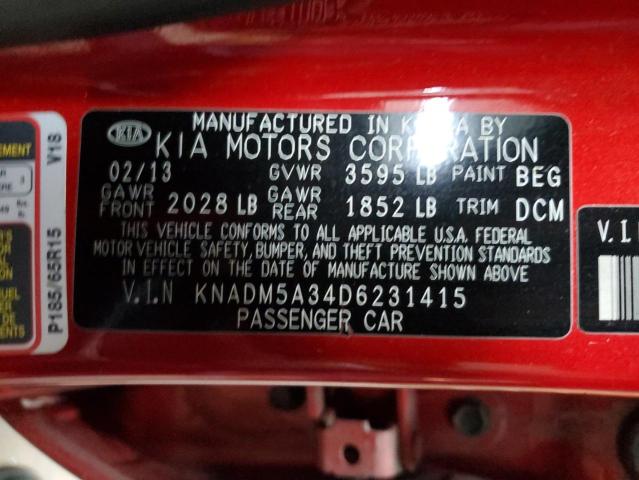 Photo 11 VIN: KNADM5A34D6231415 - KIA RIO 