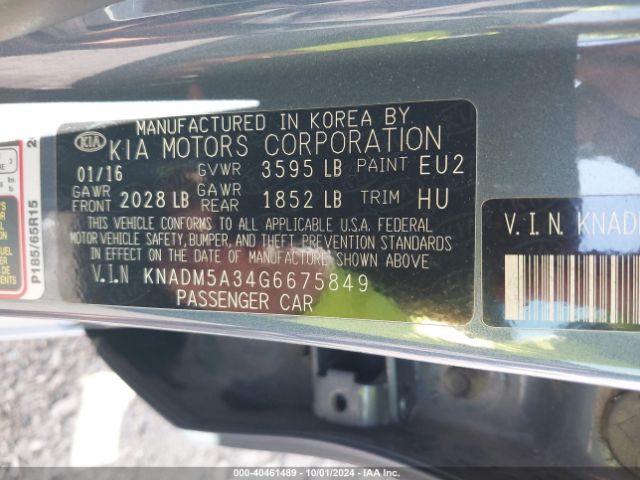 Photo 8 VIN: KNADM5A34G6675849 - KIA RIO 