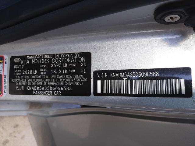 Photo 9 VIN: KNADM5A35D6096588 - KIA RIO LX 