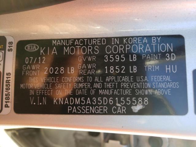 Photo 9 VIN: KNADM5A35D6155588 - KIA RIO LX 