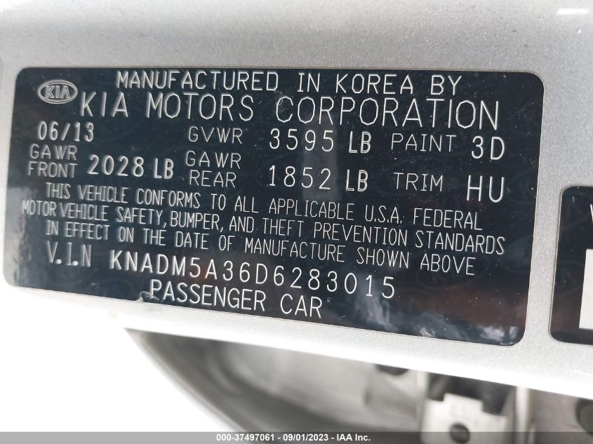 Photo 8 VIN: KNADM5A36D6283015 - KIA RIO 