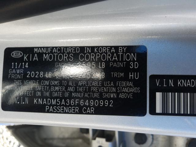 Photo 9 VIN: KNADM5A36F6490992 - KIA RIO 