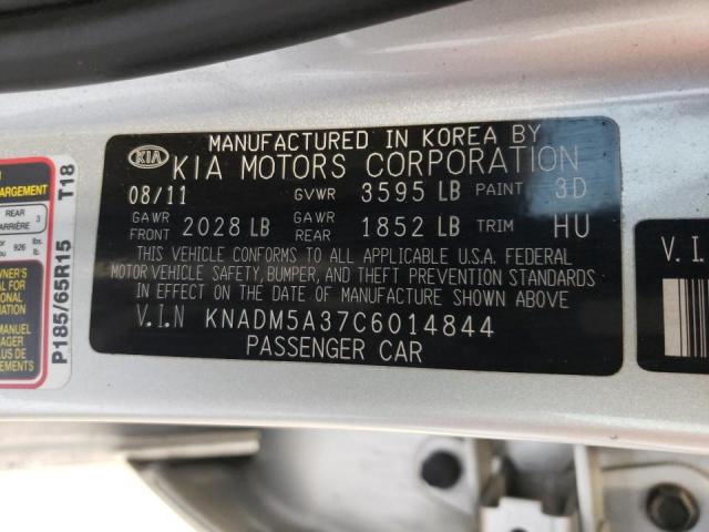 Photo 9 VIN: KNADM5A37C6014844 - KIA RIO LX 