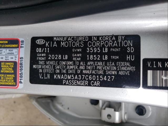 Photo 9 VIN: KNADM5A37C6015427 - KIA RIO LX 