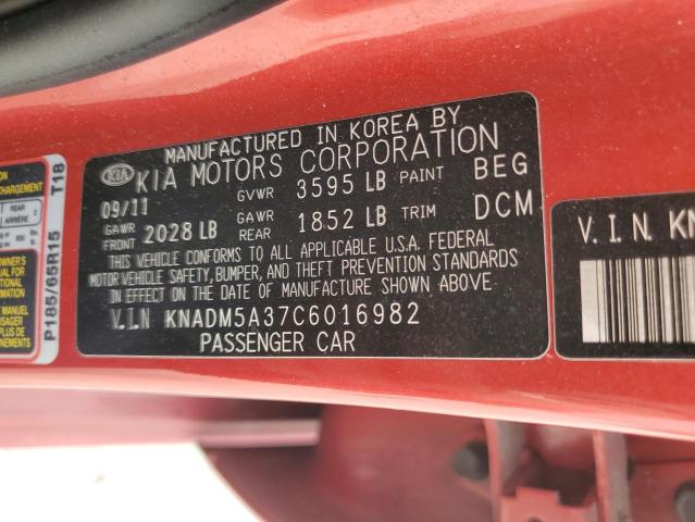 Photo 11 VIN: KNADM5A37C6016982 - KIA RIO 