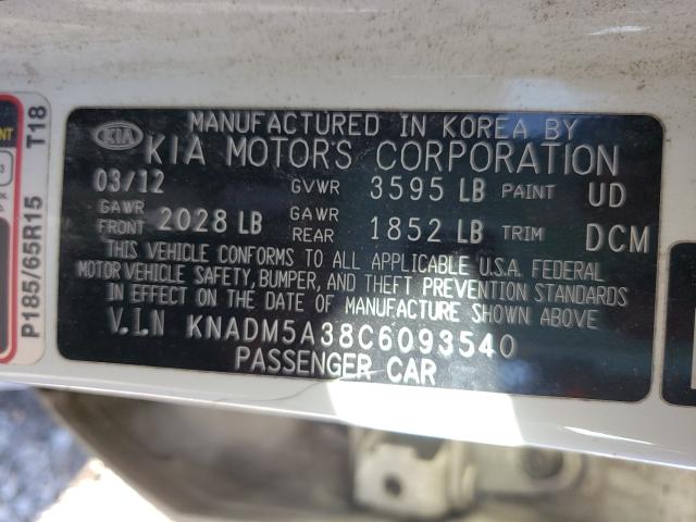 Photo 9 VIN: KNADM5A38C6093540 - KIA RIO LX 