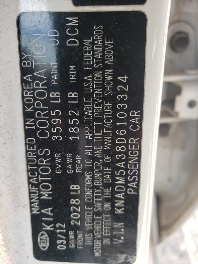 Photo 9 VIN: KNADM5A38D6103324 - KIA RIO LX 