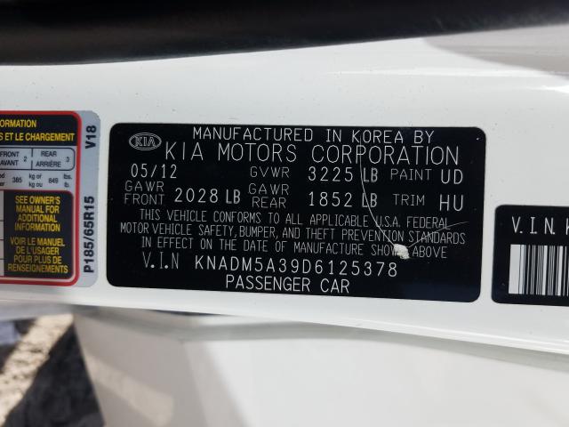 Photo 9 VIN: KNADM5A39D6125378 - KIA RIO LX 