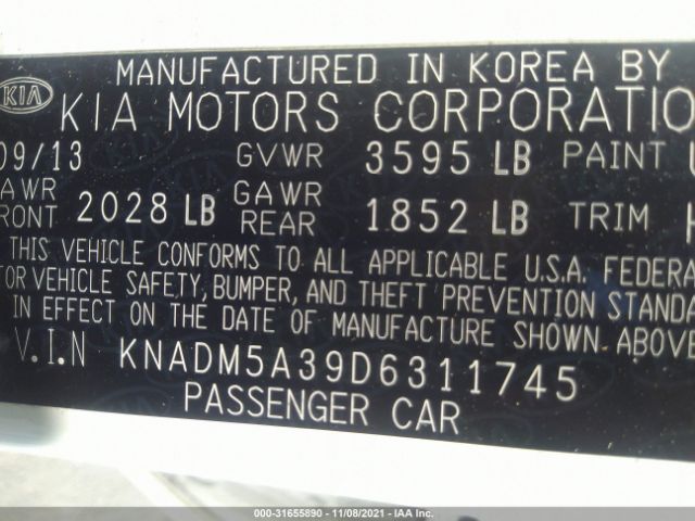 Photo 8 VIN: KNADM5A39D6311745 - KIA RIO 