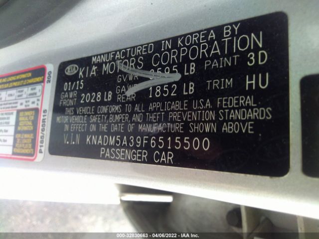 Photo 8 VIN: KNADM5A39F6515500 - KIA RIO 