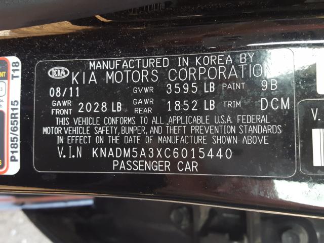 Photo 9 VIN: KNADM5A3XC6015440 - KIA RIO LX 