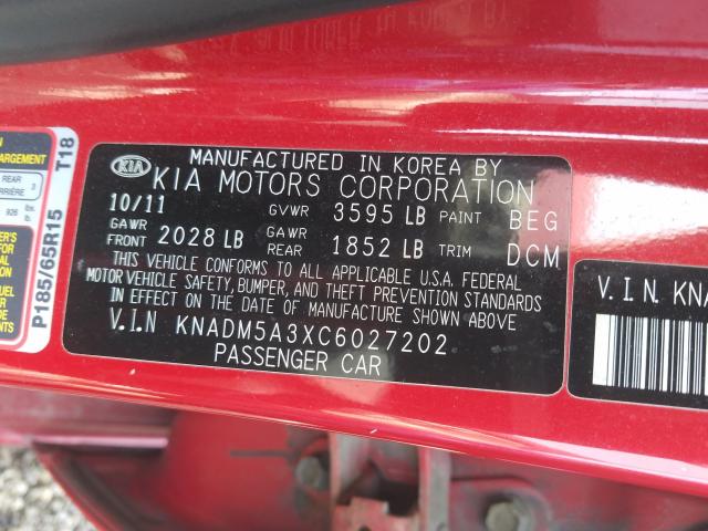 Photo 9 VIN: KNADM5A3XC6027202 - KIA RIO LX 