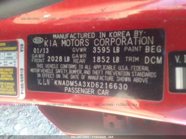 Photo 8 VIN: KNADM5A3XD6216630 - KIA RIO 