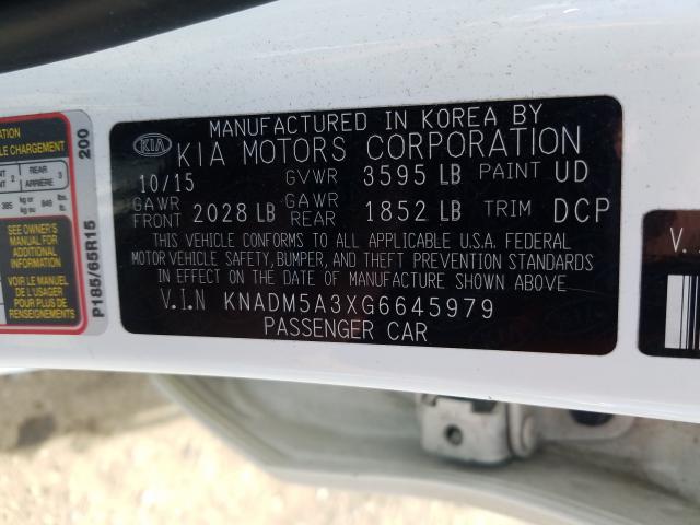 Photo 9 VIN: KNADM5A3XG6645979 - KIA RIO LX 