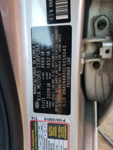 Photo 9 VIN: KNADN4A30C6050043 - KIA RIO EX 