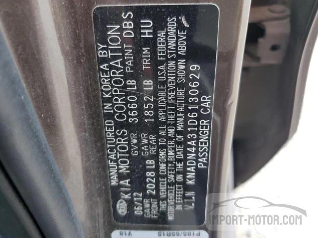 Photo 11 VIN: KNADN4A31D6130629 - KIA RIO 