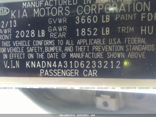 Photo 8 VIN: KNADN4A31D6233212 - KIA RIO 