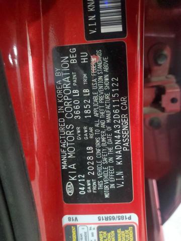 Photo 11 VIN: KNADN4A32D6115122 - KIA RIO EX 