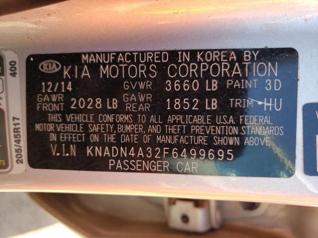 Photo 9 VIN: KNADN4A32F6499695 - KIA RIO EX 