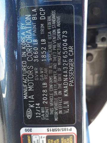 Photo 11 VIN: KNADN4A32F6500473 - KIA RIO 