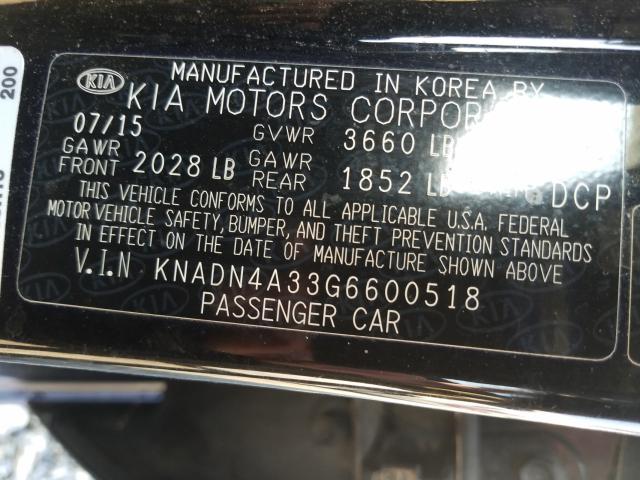 Photo 9 VIN: KNADN4A33G6600518 - KIA RIO EX 