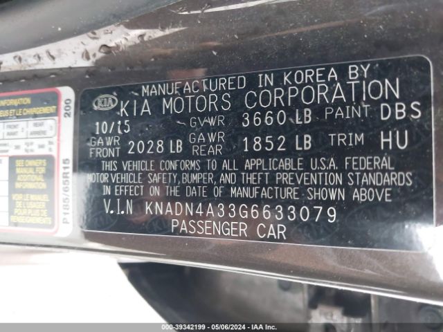 Photo 8 VIN: KNADN4A33G6633079 - KIA RIO 