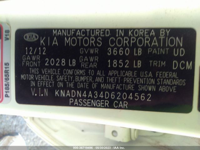 Photo 8 VIN: KNADN4A34D6204562 - KIA RIO 