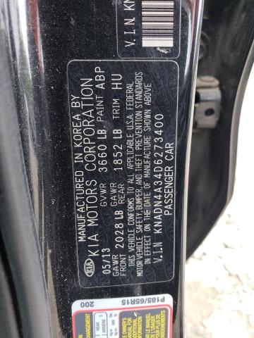 Photo 11 VIN: KNADN4A34D6273400 - KIA RIO EX 